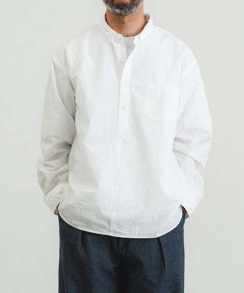 綿麻ダンプ近江晒裏ポケットシャツ（シャツ/ブラウス）｜quadro