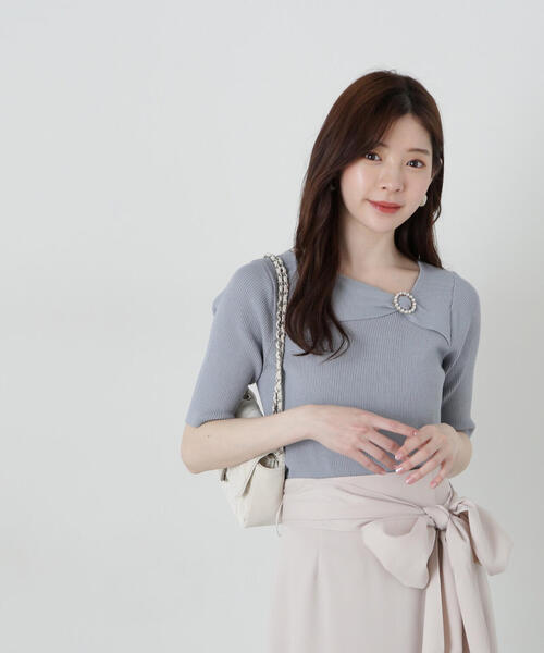 PROPORTION BODY DRESSING(プロポーションボディドレッシング)の「パールデザインニット / 1215170317(ニット/セーター・レディース・ネイビー/ホワイト系その他/ブルー・SMALL/MEDIUM)」の18枚目の写真