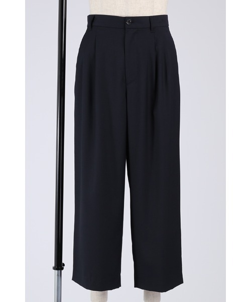 MARTHENAUT*日本未入荷 マルチレイヤー ワイドレッグ スラックス XS-Lマルチサイズ】ローライズツータックワイドスラックス