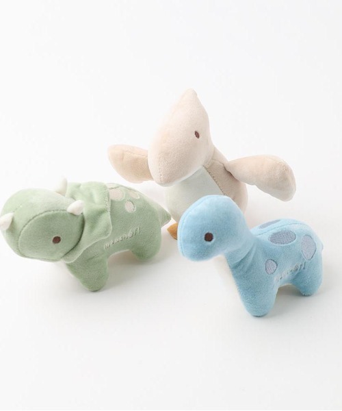 moncheri(モンシェリ)の「恐竜の仲間達おもちゃSET【3個セット・鳴き笛&カシャカシャ生地入り】(ペット用おもちゃ・レディース・A・FREE)」の1枚目の写真