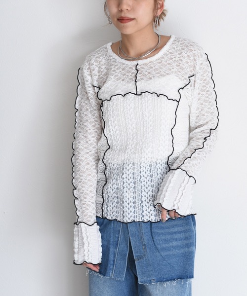 Eimee Law 4TEX シュリンクレース メロートップス 4TEX シュリンクレース メロートップス Eimee Law│Eimee Law