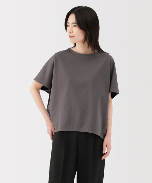 無印良品(ムジルシリョウヒン)の「婦人 涼感UVカットドルマンスリーブTシャツ(Tシャツ/カットソー・レディース・ホワイト/ラベンダー/ブラック/チャコールグレー・S/M/L/XL)」の3枚目の写真