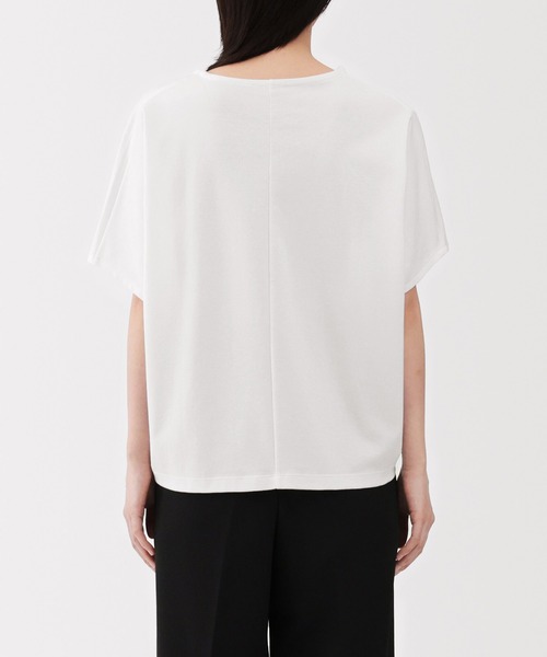 無印良品(ムジルシリョウヒン)の「婦人 涼感UVカットドルマンスリーブTシャツ(Tシャツ/カットソー・レディース・ホワイト/ラベンダー/ブラック/チャコールグレー・S/M/L/XL)」の10枚目の写真
