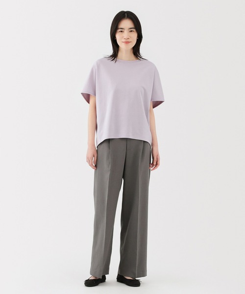 無印良品(ムジルシリョウヒン)の「婦人 涼感UVカットドルマンスリーブTシャツ(Tシャツ/カットソー・レディース・ホワイト/ラベンダー/ブラック/チャコールグレー・S/M/L/XL)」の19枚目の写真