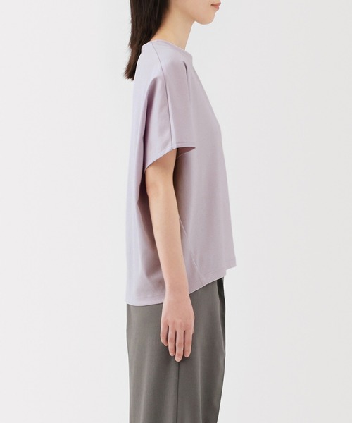 無印良品(ムジルシリョウヒン)の「婦人 涼感UVカットドルマンスリーブTシャツ(Tシャツ/カットソー・レディース・ホワイト/ラベンダー/ブラック/チャコールグレー・S/M/L/XL)」の18枚目の写真