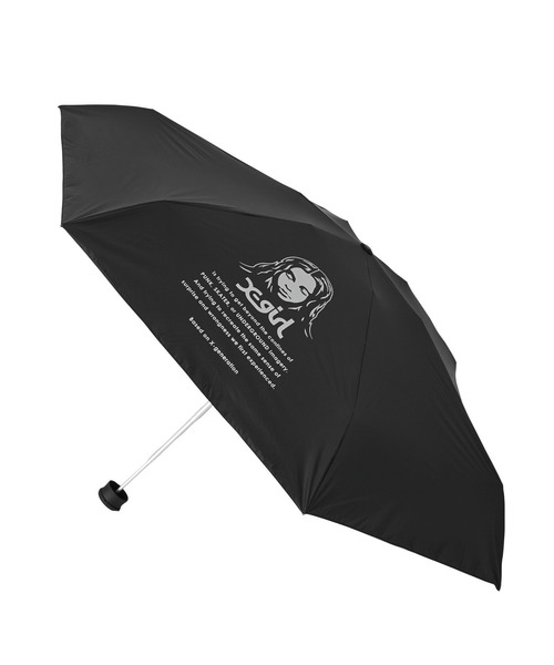 HUS.(ハス)の「X-girl × HUS ALL WEATHER SMART UMBRELLA(折りたたみ傘・レディース・ブラック/シルバー・ONE SIZE)」の1枚目の写真
