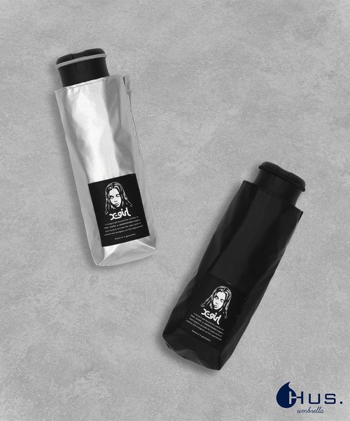 HUS.(ハス)の「X-girl × HUS ALL WEATHER SMART UMBRELLA(折りたたみ傘・レディース・ブラック/シルバー・ONE SIZE)」の7枚目の写真