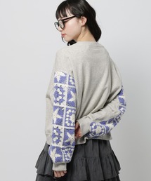 niko and...（ニコアンド）の「クロシェコンビプルオーバー（スウェット）」