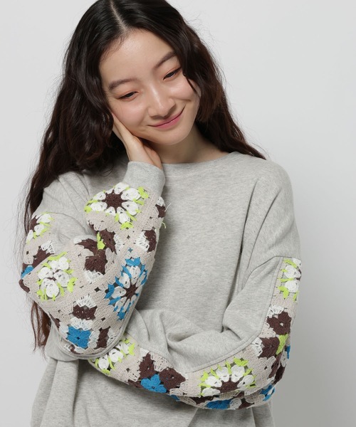 クロシェコンビプルオーバー（スウェット）｜niko and（ニコアンド