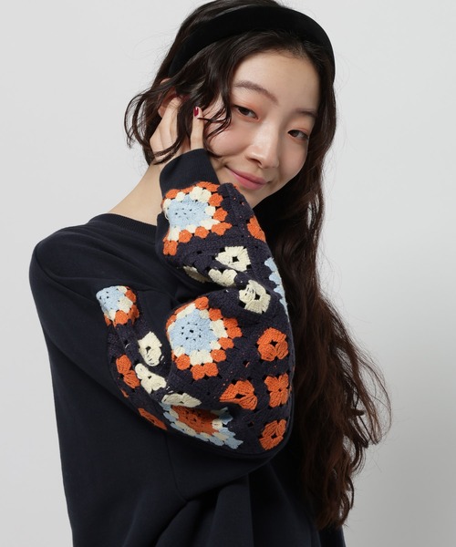 niko and（ニコアンド）の「クロシェコンビプルオーバー