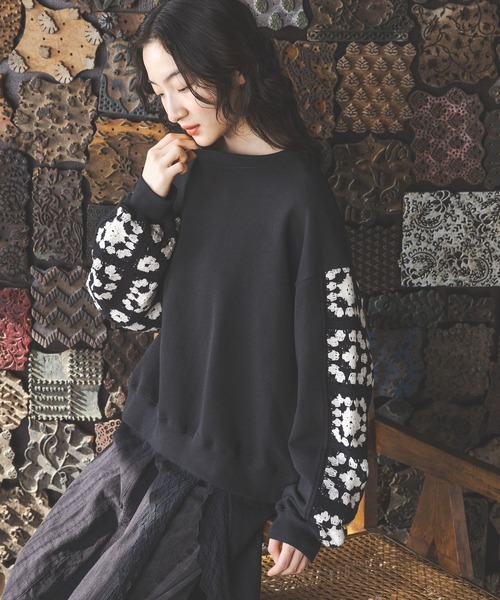 クロシェコンビプルオーバー（スウェット）｜niko and（ニコアンド