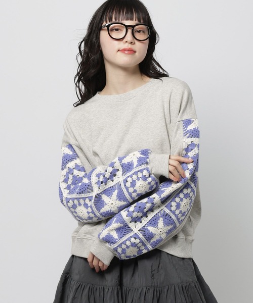 クロシェコンビプルオーバー（スウェット）｜niko and（ニコアンド