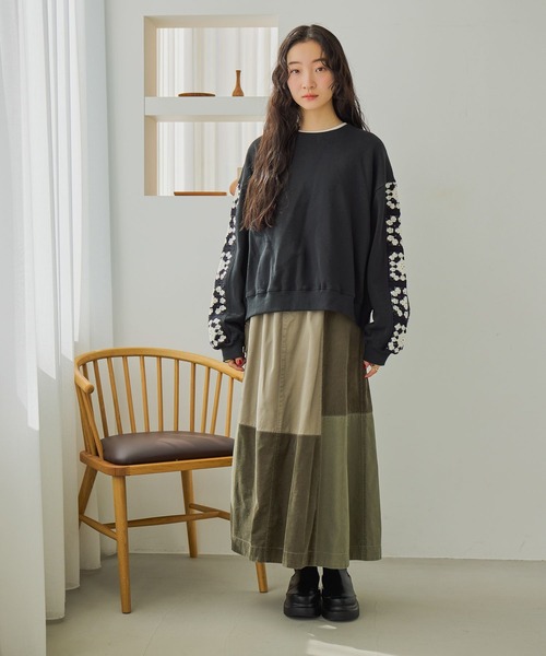 ニコアンド クロシェコンビプルオーバー BLACK 新品タグ付き niko and ｜クロシェコンビプルオーバー | Rakuten Fashion(楽天