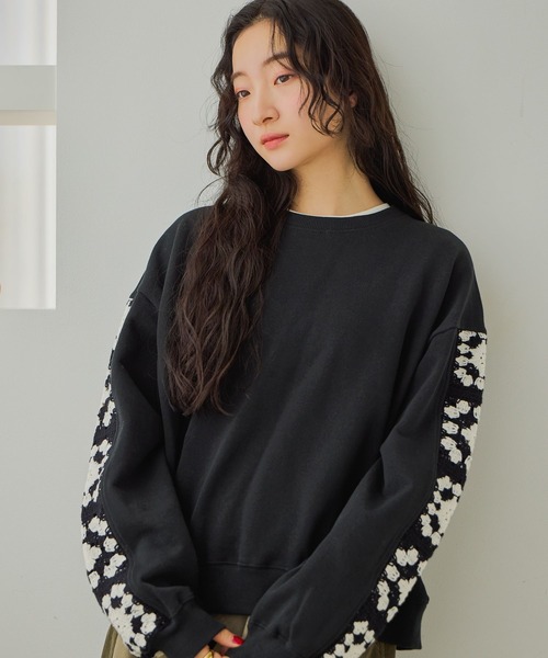 クロシェコンビプルオーバー（スウェット）｜niko and（ニコアンド