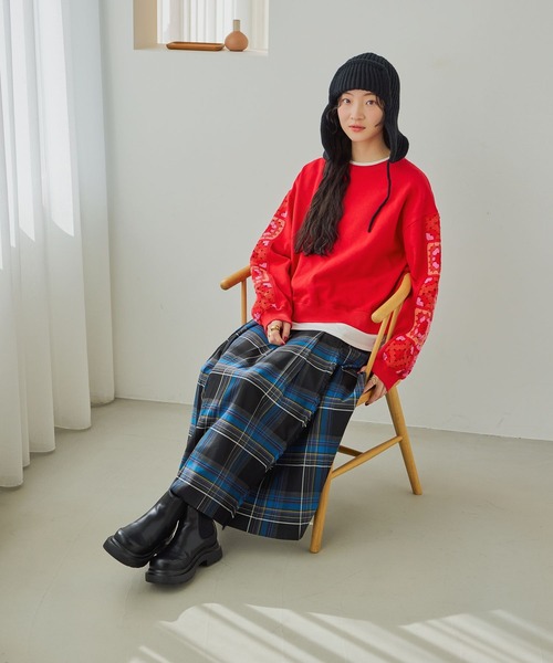 クロシェコンビプルオーバー（スウェット）｜niko and