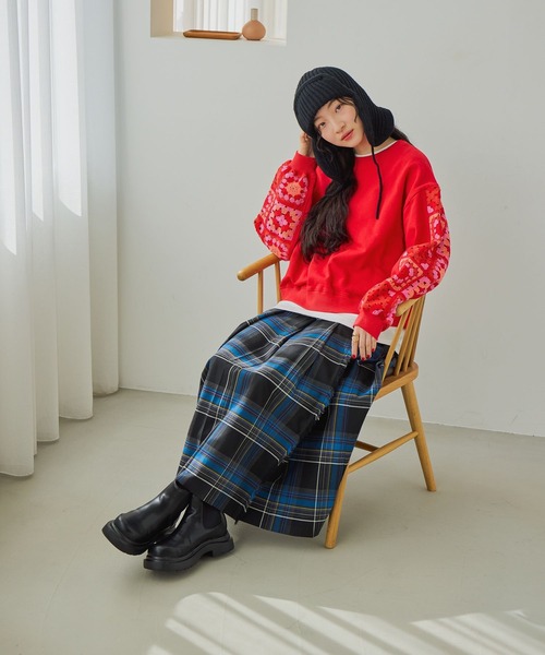 クロシェコンビプルオーバー（スウェット）｜niko and（ニコアンド