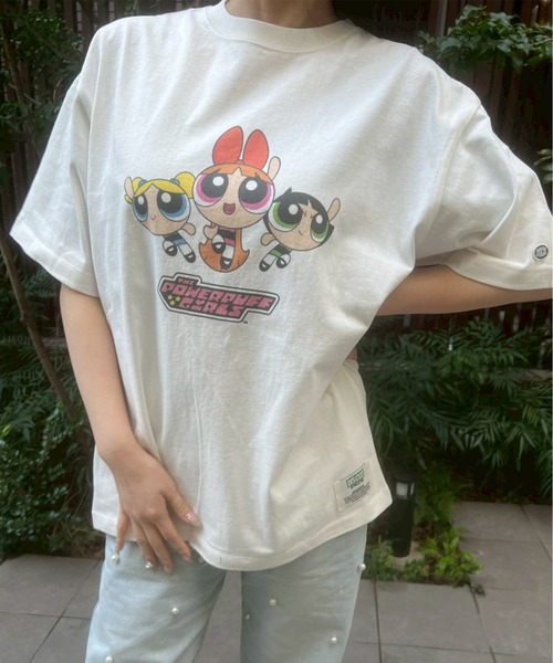 DISCUS ATHLETIC（ディスカス　アスレチック）の「【DISCUS ATHLETIC/ディスカス アスレチック】DISCUS×WARNER 半袖Tシャツ Wacky Races/THE POWERPUFF GIRLS（Tシャツ/カットソー・レディース・ブラック系1/ホワイト系4/ホワイト系2/ブラック系2/ホワイト系3/ブラック系3/ホワイト系1/ブラック系4・M/L）」の4枚目の写真