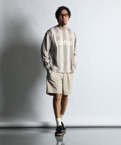 The DUFFER of ST.GEORGE(ザダファーオブセントジョージ)の「DUFFER’S GAME SHIRTS:DUFFERオリジナル ゲームシャツ(Tシャツ/カットソー・メンズ・ライトグレー/ネイビー・MEDIUM/LARGE/X-LARGE)」の4枚目の写真