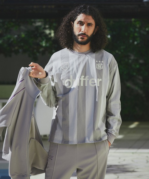 The DUFFER of ST.GEORGE(ザダファーオブセントジョージ)の「DUFFER’S GAME SHIRTS:DUFFERオリジナル ゲームシャツ(Tシャツ/カットソー・メンズ・ライトグレー/ネイビー・MEDIUM/LARGE/X-LARGE)」の5枚目の写真