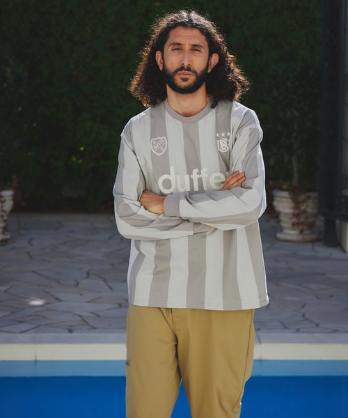 The DUFFER of ST.GEORGE(ザダファーオブセントジョージ)の「DUFFER’S GAME SHIRTS:DUFFERオリジナル ゲームシャツ(Tシャツ/カットソー・メンズ・ライトグレー/ネイビー・MEDIUM/LARGE/X-LARGE)」の6枚目の写真