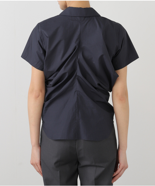 Charles Chaton（シャルルシャトン）の「S/S shirt｜pillings（シャツ/ブラウス・レディース・ホワイト/ネイビー・FREE）」の4枚目の写真