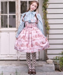 axes femme kawaii | お菓子の家柄ジャンスカ(ジャンパースカート)