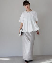 SOTT | Mixed material balloon hem tops 異素材バルーントップス(Tシャツ/カットソー)