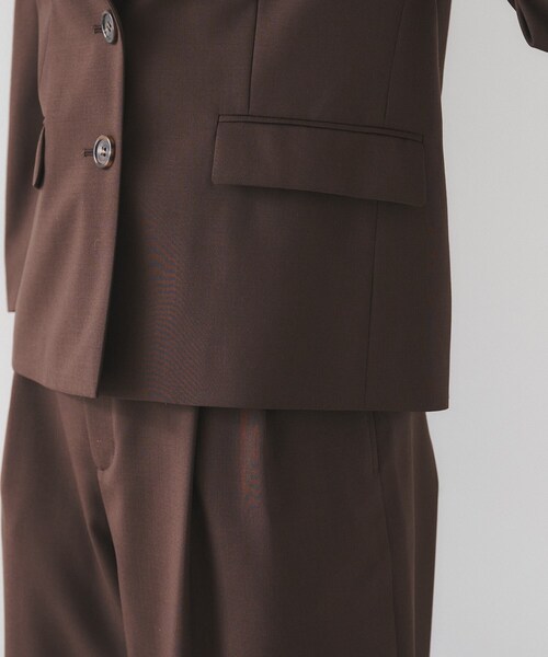 UNTITLED(アンタイトル)の「【オンオフ使える/セットアップ可能】トロピカルウール シングルブレストジャケット(テーラードジャケット・レディース・ダークブラウン/ネイビー・00/01/02/03/04/42/44/46/48/50)」の19枚目の写真