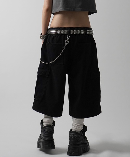 ILL'S（イルズ）の「25SS【MAROCORE SELECT】クラッシュデニム カーゴショーツ パンツ（デニムパンツ・メンズ・ブラック/ホワイト・FREE）」の18枚目の写真