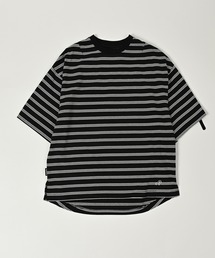ADAMPATEK ストライプTシャツ グレー トップス | ADAMPATEK | 現代のファッションに新しい息吹を