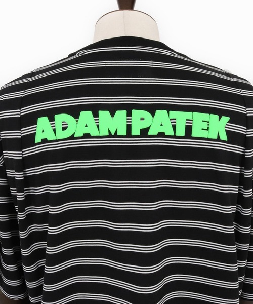 ADAM PATEK（アダムパテック）の「【ADAMPATEK/アダムパテック】rounded border short sleeve T/プリント入りラウンドボーダーTシャツ（Tシャツ/カットソー・レディース・ホワイト/ブラック・1/2）」の10枚目の写真