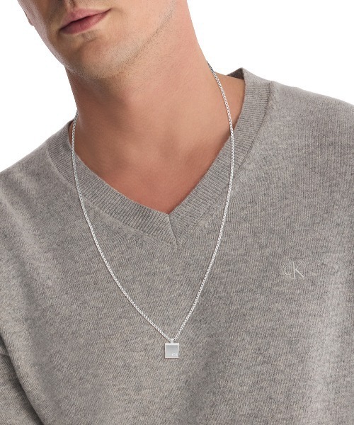 Calvin Klein(カルバン・クライン)の「【Calvin Klein】 カルバンクライン MINIMALISTIC ネックレス ユニセックス(ネックレス・メンズ・シルバー・FREE)」の3枚目の写真