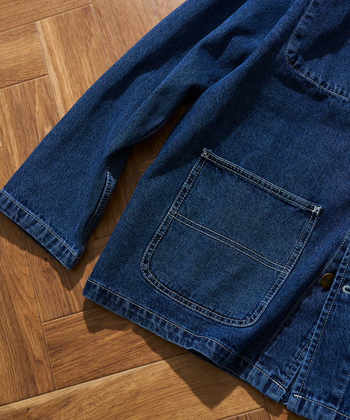 417 EDIFICE(フォーワンセブンエディフィス)の「【BLEU DE CHINE STORE】 DENIM JACKET STONE WASH(その他アウター・メンズ・ブルー・LARGE/X-LARGE)」の5枚目の写真
