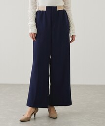 リブ配色パンツ