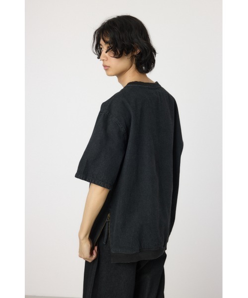 RODEO CROWNS WIDE BOWL（ロデオクラウンズワイドボウル）の「サイドジップデニムトップス（その他トップス・メンズ・ブラック/ライトブルー・MEDIUM/LARGE）」の12枚目の写真