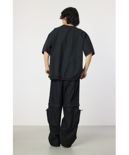 RODEO CROWNS WIDE BOWL（ロデオクラウンズワイドボウル）の「サイドジップデニムトップス（その他トップス・メンズ・ブラック/ライトブルー・MEDIUM/LARGE）」の10枚目の写真