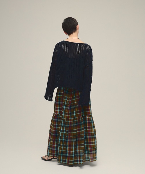 eL（エル）の「【eL】3G Loose Knit Pullover/329203（ニット/セーター・レディース・ネイビー/アイボリー/プラム・FREE）」の11枚目の写真