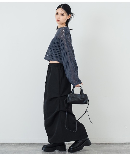 ANAP(アナップ)の「グログラン サイドタックスカート(スカート・レディース・アイボリー/ブラック・FREE)」の18枚目の写真