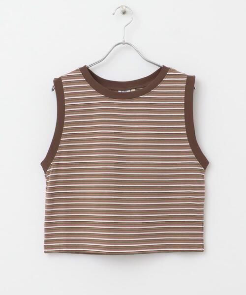 STAR&STRIPE（スターアンドストライプ）の「BORDER BUSTIER（タンクトップ・レディース・グレー系その他/ブラウン系その他/レッド系その他・MEDIUM）」の2枚目の写真