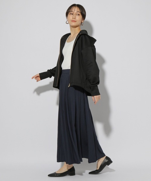 Elura（エルーラ）の「裏毛ZIPパーカー/321620（パーカー・レディース・ブラック/ライトグレー/ホワイト・FREE）」の13枚目の写真