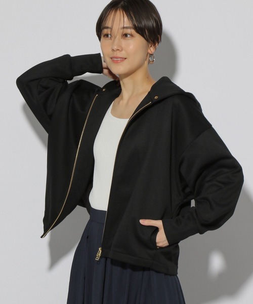 Elura（エルーラ）の「裏毛ZIPパーカー/321620（パーカー・レディース・ブラック/ライトグレー/ホワイト・FREE）」の14枚目の写真