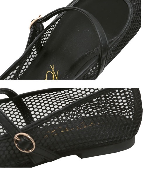 KOBE LETTUCE(コウベレタス)の「メッシュメリージェーンパンプス(パンプス・レディース・ブラック/ベージュ・L/LL/M/S)」の13枚目の写真