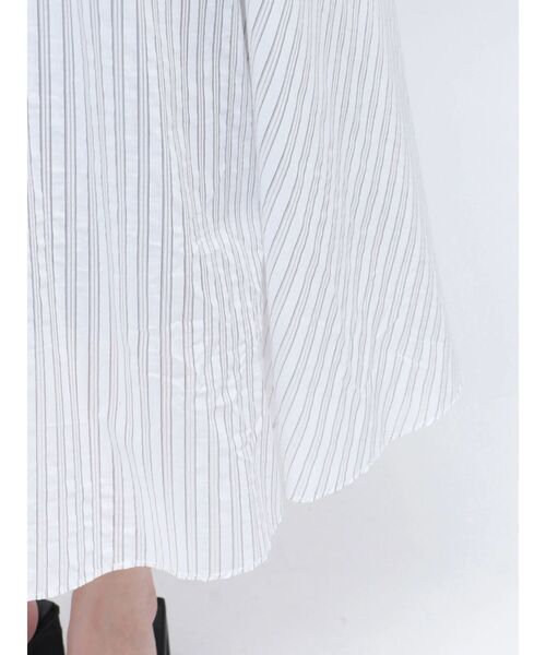 TONAL（トーナル）の「シアーストライプシャツワンピース（ワンピース・レディース・ブルー/オフホワイト/ミント・MEDIUM）」の19枚目の写真