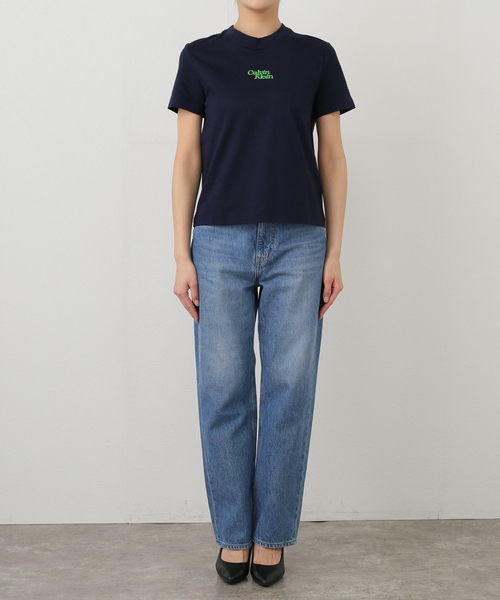 Calvin Klein /カルバン クラインSS FLOCKED LOGO CREWNK TEE（T