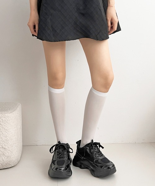 Shoes in Closet(シューズインクローゼット)の「軽量厚底 ボリューム デザインソール メッシュ スニーカー 2927(スニーカー・レディース・ホワイト/ブラック×ブラック/グレー・LL/S/M/L)」の16枚目の写真