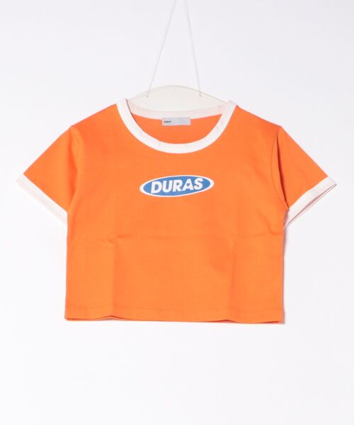 DURAS（デュラス）の「雑誌掲載｜クロップリンガーTシャツ（Tシャツ/カットソー・レディース・ブラック/ライム/オレンジ・MEDIUM/SMALL）」の18枚目の写真