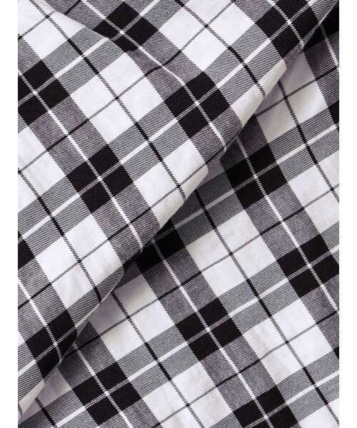 CALNAMUR（カルナムール）の「WAIST RIB CHECK SHIRT OP/ウエストリブチェックシャツワンピース（ワンピース・レディース・ブラック/ブラウン・SMALL/MEDIUM）」の8枚目の写真