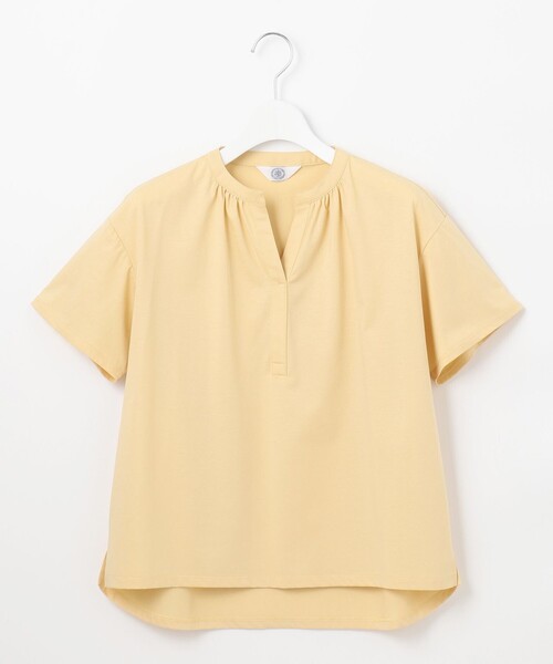 J.PRESS(ジェイプレス)の「【洗える・接触冷感】プレーティングジャージー バンドカラー カットソー(Tシャツ/カットソー・レディース・ホワイト系/スカイブルー系/ベージュ系/オレンジ系/ブラック系・LARGE/MEDIUM)」の16枚目の写真