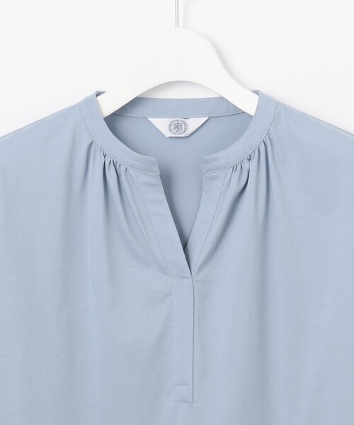 J.PRESS(ジェイプレス)の「【洗える・接触冷感】プレーティングジャージー バンドカラー カットソー(Tシャツ/カットソー・レディース・ホワイト系/スカイブルー系/ベージュ系/オレンジ系/ブラック系・LARGE/MEDIUM)」の20枚目の写真