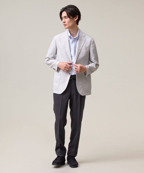 J.PRESS（ジェイプレス）の「真夏でも快適【WEB限定】【吸水速乾 / 洗える / 超軽量 / ストレッチ】ブリーザブルレノクロス ジャケット（テーラードジャケット・メンズ・ライトグレー系/ベージュ系/サックスブルー系/ネイビー系・MEDIUM/LARGE/X-LARGE/BM/BL/SMALL）」の13枚目の写真